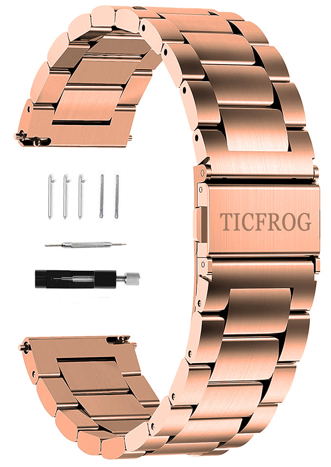 Stainless Steel Watch Bands Quick Release Watch Straps Compatible with Samsung Garmin