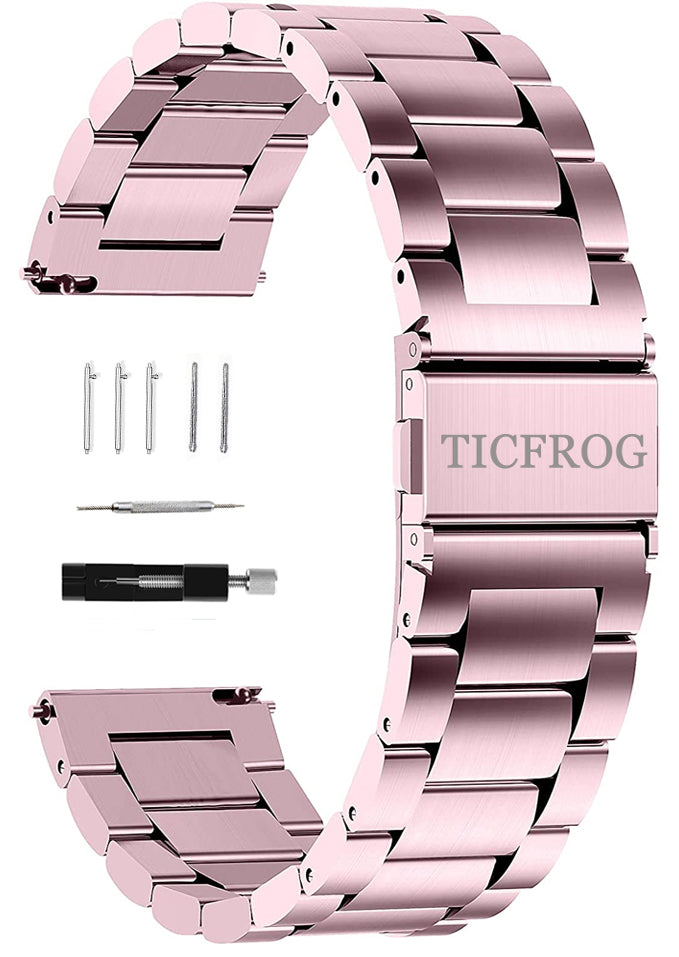 Stainless Steel Watch Bands Quick Release Watch Straps Compatible with Samsung Garmin