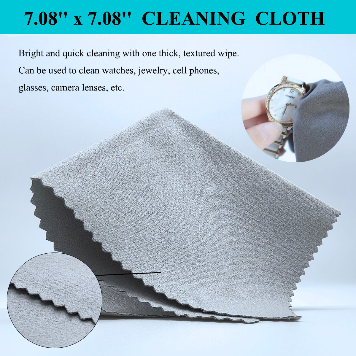 Watch Press Tool, Watch Crystal Press, Set Back Case Closer, Metal Watch Back Case Press, Watch Battery Replacement Tool with Watch Cleaning Cloth and 12 Dies for Round&Square Watch Dials