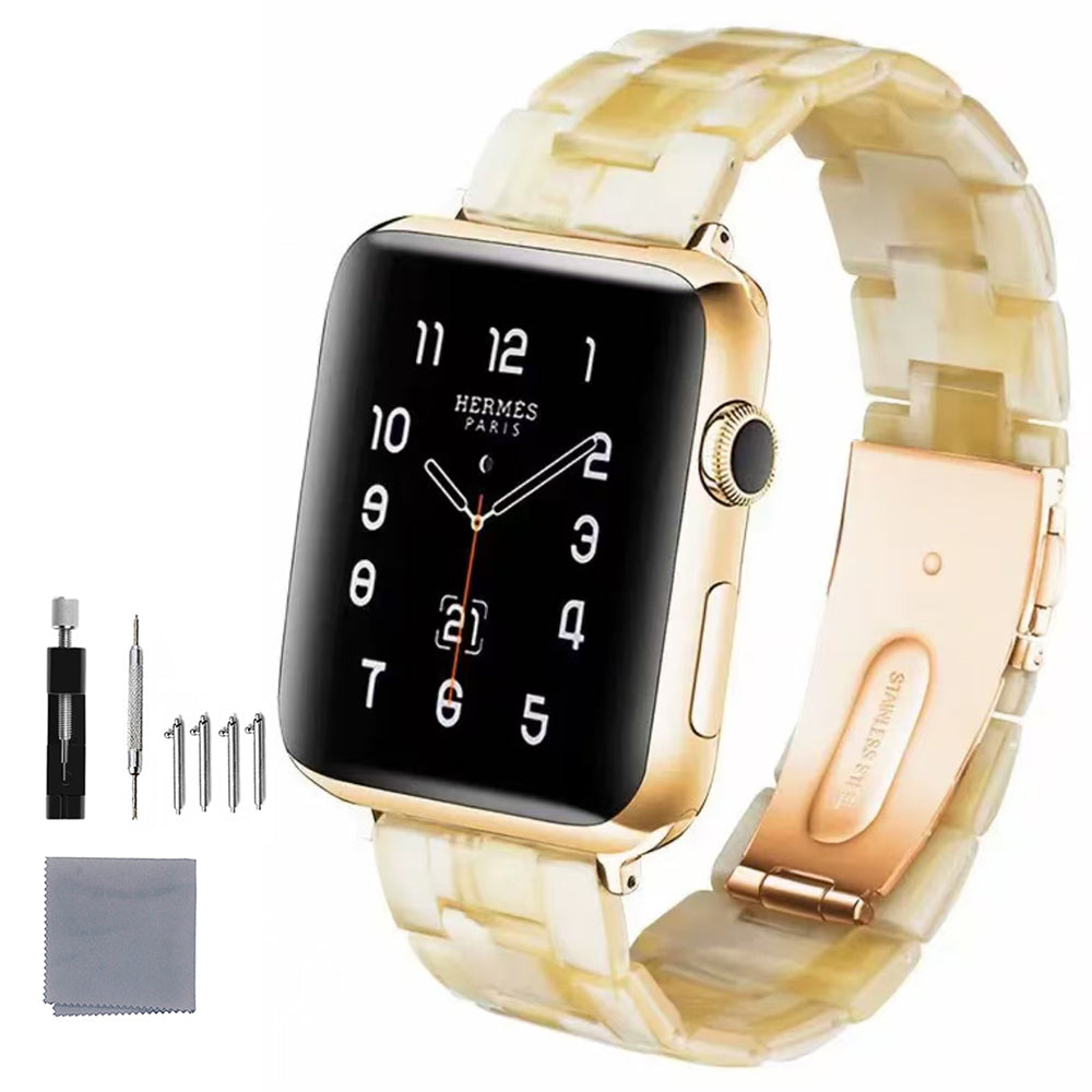 Quick Release Resin Watch Bands With Stainless Steel Buckle and Adjustment Tools for Women Men