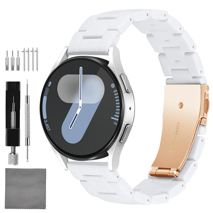 Quick Release Resin Watch Bands With Stainless Steel Buckle and Adjustment Tools for Women Men