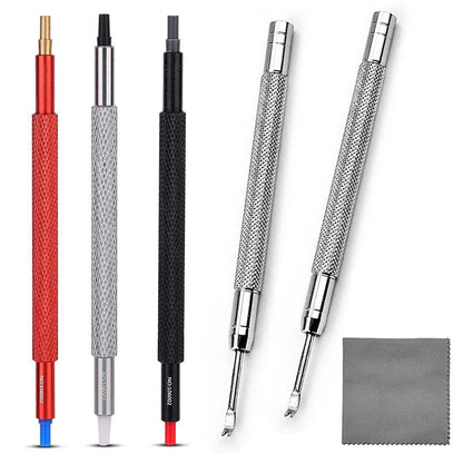 6 in 1 Watch Hand Repair Tools with 3PCS Watch Hands Pressers Pusher 2PCS Removers