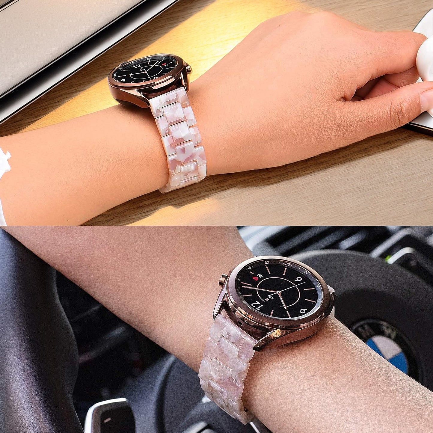 Quick Release Resin Watch Bands With Stainless Steel Buckle and Adjustment Tools for Women Men
