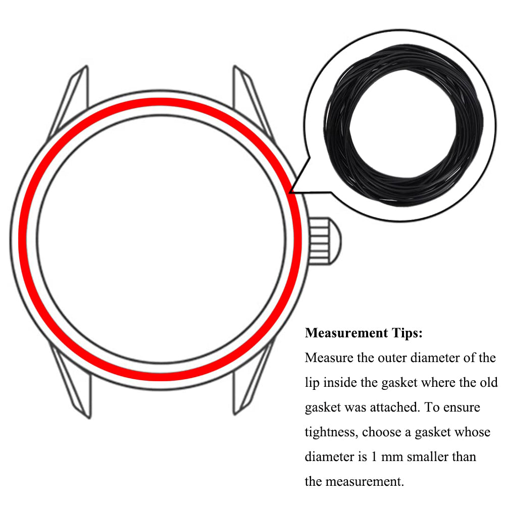 10PCS Watch Gasket O Ring Rubber Seal Watch Back Cover