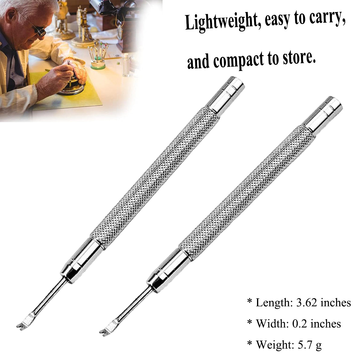 6 in 1 Watch Hand Repair Tools with 3PCS Watch Hands Pressers Pusher 2PCS Removers