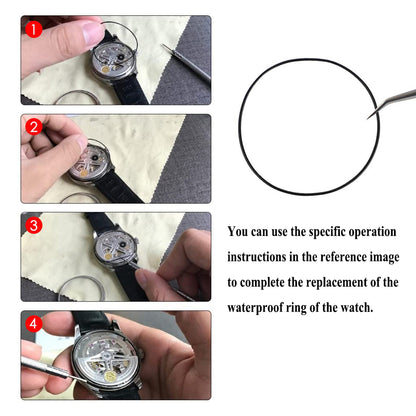 10PCS Watch Gasket O Ring Rubber Seal Watch Back Cover