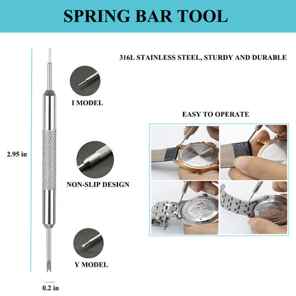 Watch Back Press Tool Kit with 18pcs Dies for Round/Square Watch Dials