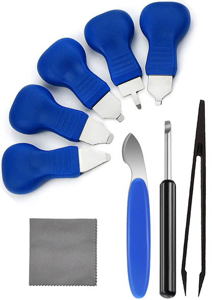 Watch Back Removal Tool, 9 in 1 Watch Battery Replacement Tool Kit with 7 Types of Pry Tools
