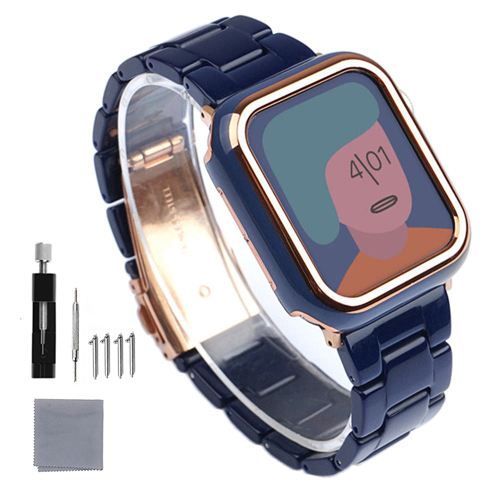 Quick Release Resin Watch Bands With Stainless Steel Buckle and Adjustment Tools for Women Men