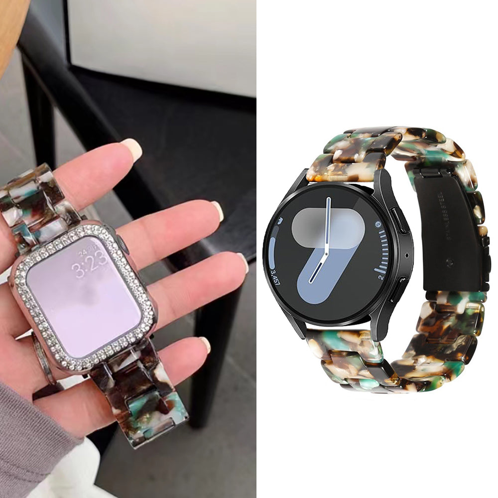 Quick Release Resin Watch Bands With Stainless Steel Buckle and Adjustment Tools for Women Men