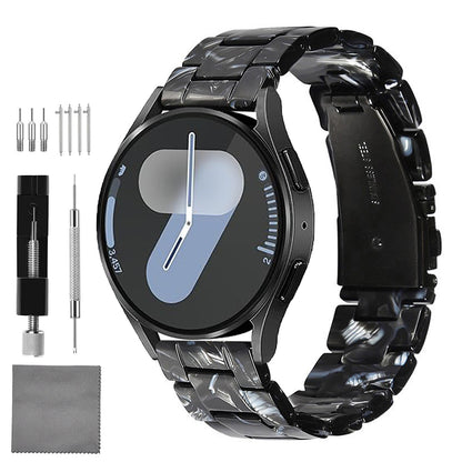 Quick Release Resin Watch Bands With Stainless Steel Buckle and Adjustment Tools for Women Men