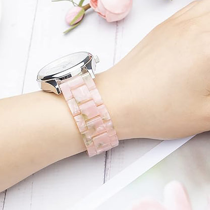 Quick Release Resin Watch Bands With Stainless Steel Buckle and Adjustment Tools for Women Men